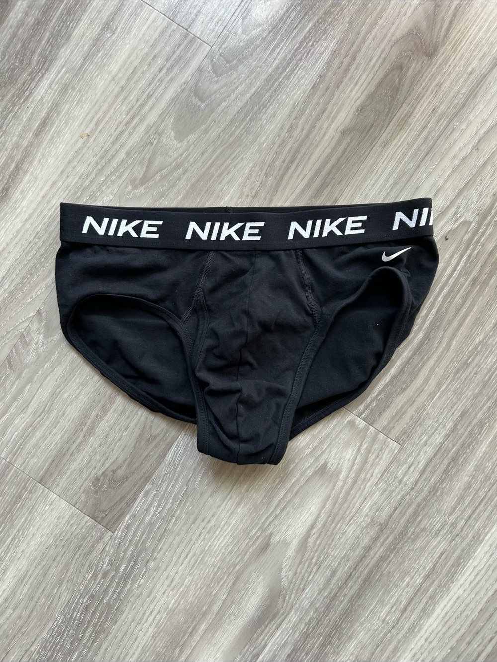 Nike | Black Briefs with White Logo Waistband (Small) - Picture 2 of 14